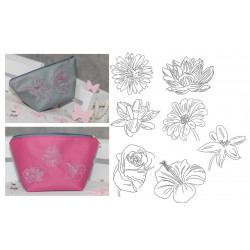 Stickserie - Blumen Line Art